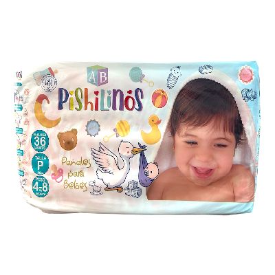 PISHILINOS PAÑAL BABY TALLA P 36UNID